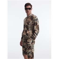 Gemusterte Jersey-Shorts im Regular-Fit