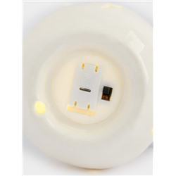 Статуэтка с подсветкой, 15 см, фарфор P, бело-голубая, Снеговик, Snowfall