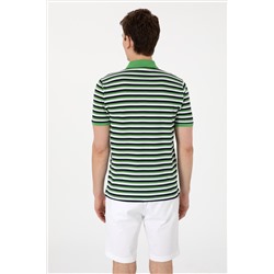 Erkek Regular Fit Polo Yaka Yeşil Tişört