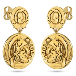 Серьги (покрытие золото с патиной), Есть комплект