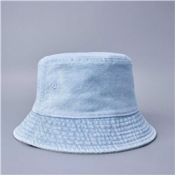 Джинсовая рыбацкая шляпа с вышитыми буквами СК