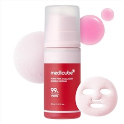 medicube PDRN Pink Collagen Bubble Serum | Bubble-to-Glow Firming Serum with 99% Purity PDRN & Low-Molecular Collagen | Lightweight, Fast-Absorbing Bubble Texture for Radiant, Plump Skin | 3.21 fl.oz