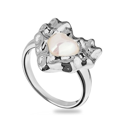 Кольцо Страсть (смола белая; покрытие родий), Есть комплект