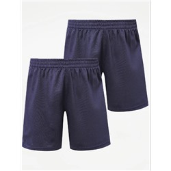 Navy School Football Shorts 2 Pack