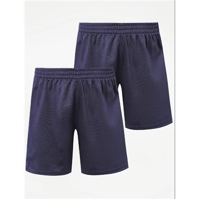 Navy School Football Shorts 2 Pack