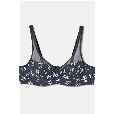 Sujetador de gran capacidad con aros Generous print flores