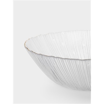 Салатник, 25х7 см, 1,8 л, стекло, с золотистым кантом, Wengen