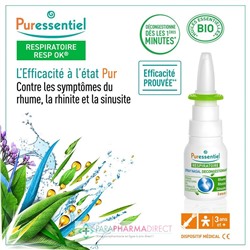 Puressentiel Respiratoire Spray Nasal Décongestionnant 15 ml