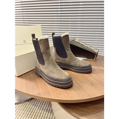 Осенне-зимние бархатные ботинки "Челси"   БРУНЕЛЛО КУЧИНЕЛЛ*И