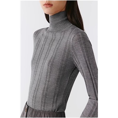 Женская водолазка из смесовой шерсти и тенселя АЙСИК*Л