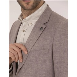 Gül Kurusu Keten Karışımlı Blazer Ceket