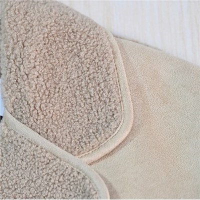 Женское свободное повседневное замшевое пальто на флисовой подкладке