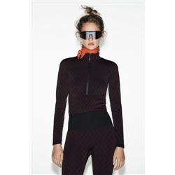 JACQUARD SEAMLESS SKI COLLECTION BODYSUIT