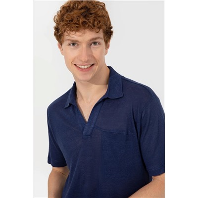 Erkek Lacivert Polo Yaka Tişört