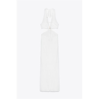 BEADED TEXTURED MIDI DRESS