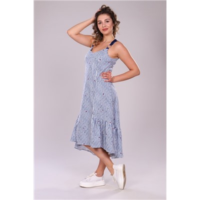 Сарафан женский в полоску на бретелях 11