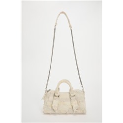DISTRESSED FABRIC CITY BAG