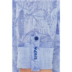 Erkek Mavi Uzun Kollu Gömlek