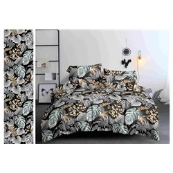 КПБ с рисунком Пальмовые листья полисатин