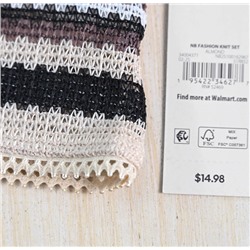 Женский топ с контрастным полосатым тканым узором