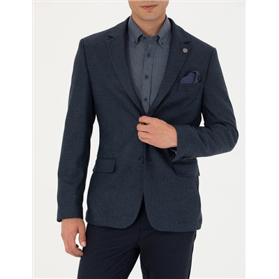 Açık Lacivert Slim Fit Ceket