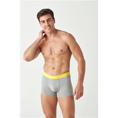 U.S. Polo Assn. U.S. Polo Assn. Erkek Gri Melanj - Siyah 2 Li Boxer