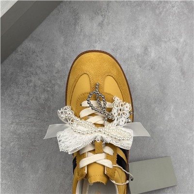 Немецкая спортивная обувь GG-C*C с кружевным и жемчужным бантом