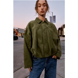 CHAQUETA BOMBER EFECTO ANTE