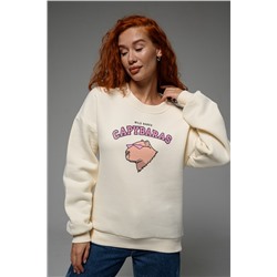 8526 Женский свитшот оверсайз