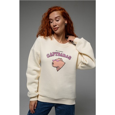 8526 Женский свитшот оверсайз