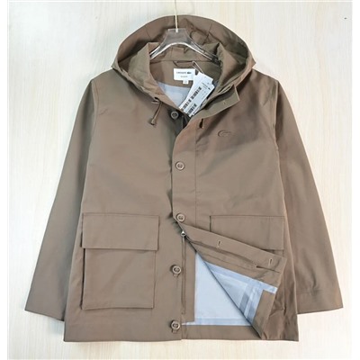 Мужская водоотталкивающая куртка с капюшоном ЛАКОСТ*Е