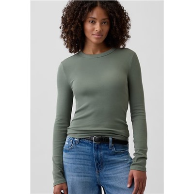 Essential Ribbed Crewneck T-Shirt