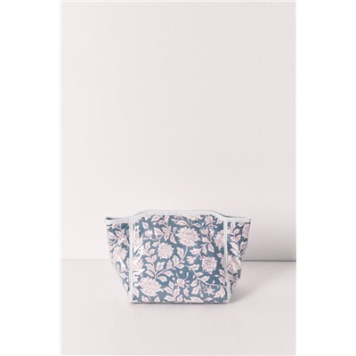 Neceser mediano estampado floral azul
