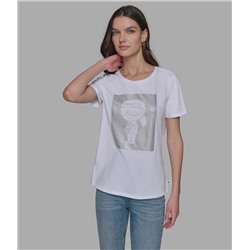 TONAL KARL SPARKLE LOGO TEE