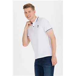 Erkek Beyaz Basic Polo Yaka Tişört