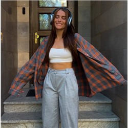 Свободная женская рубашка в стиле Ретро на кнопках