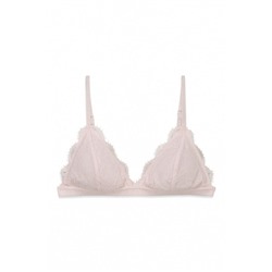 Sujetador triangular encaje rosa
