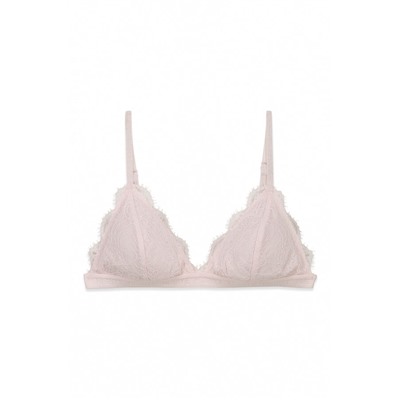 Sujetador triangular encaje rosa