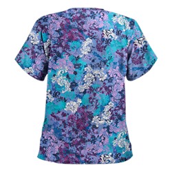UA Romantic Scroll Royal Print Scrub Top