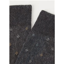 Kurze Herrensocken mit Cashmere und Allover-Rautenmuster