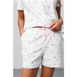 Пижама с шортами и рубашкой 410WHT