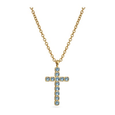 Кулон Теннис (кристаллы SW аквамарин 4мм; покрытие золото) 50-55см, Есть комплект