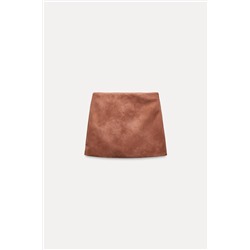 FAUX SUEDE SKORT