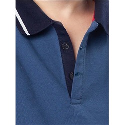 Футболка-поло из трикотажа пике с эластаном