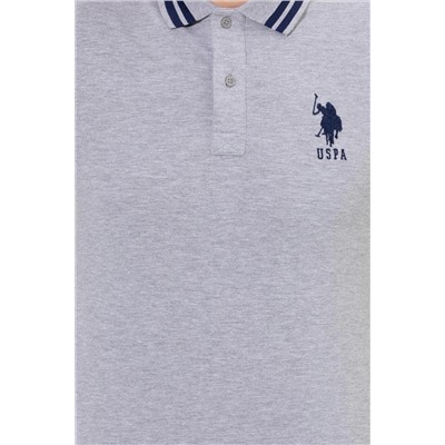 Erkek Gri Melanj Basic Polo Yaka Tişört