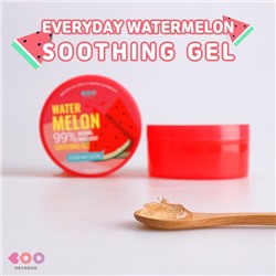 Everyday Moisturizing Soothing Gel Watermelon 99%, Успокаивающий увлажняющий гель для лица и тела с экстрактом арбуза
