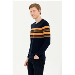 Erkek Lacivert Bisiklet Yaka Triko Kazak