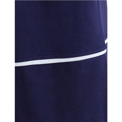 Укороченные брюки из эластичного хлопка с контрастным кантом