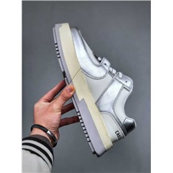 Кроссовки Chic*o Concer*t round square из воловьей кожи серебристого цвета 150225