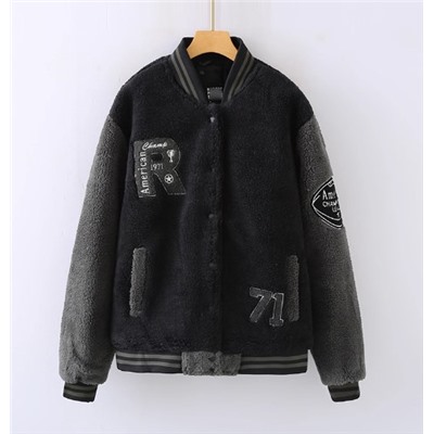 Осенне-зимняя утепленная бейсбольная куртка